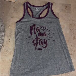 Athletic Works Gray Tank with Purple Trim